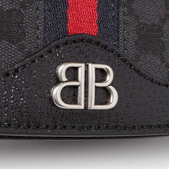 Balenciaga x Gucci Black/Grey Canvas/Leather The Hacker Project Ophidia Cross... - Picture 6 of 10